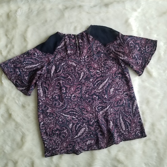 NEW Vince Camuto Paisley Muse Chiffon Blouse - Picture 4 of 5